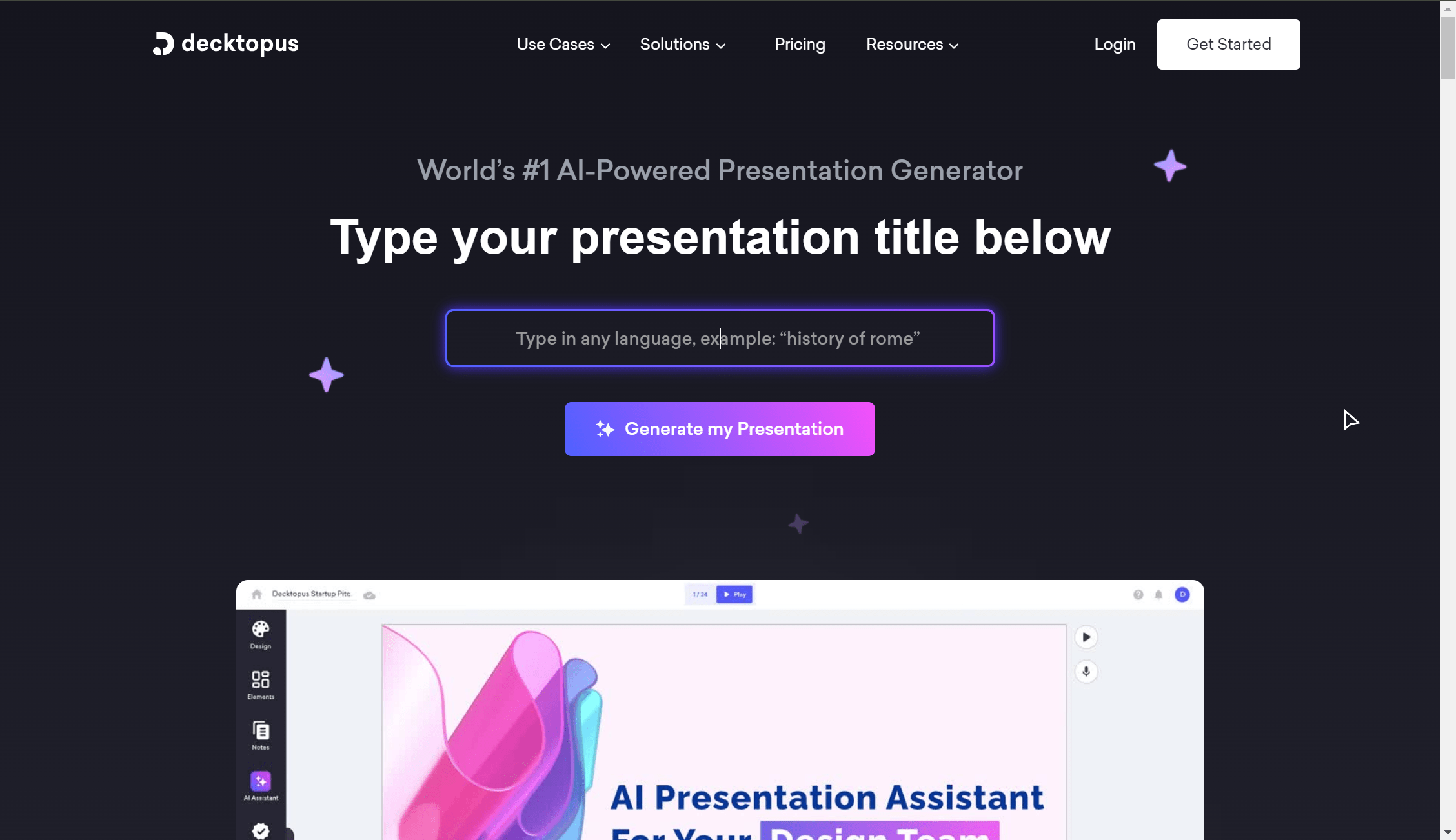 Decktopus Presentations Tool