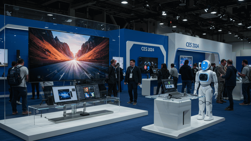 CES 2024 Unveils Cutting-Edge Tech Marvels: Transparent TV, Dual-Screen Laptop, AI Robot, and More CES 2024 Unveils Cutting-Edge Tech Marvels Transparent TV, Dual-Screen Laptop, AI Robot, and More
