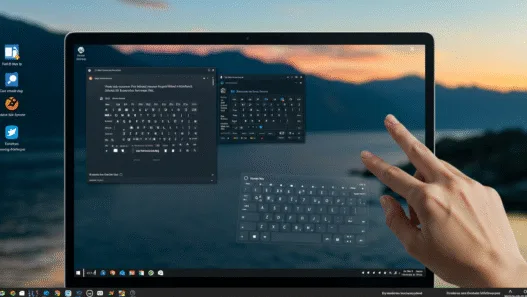 Where can I find the virtual keyboard in Windows 11