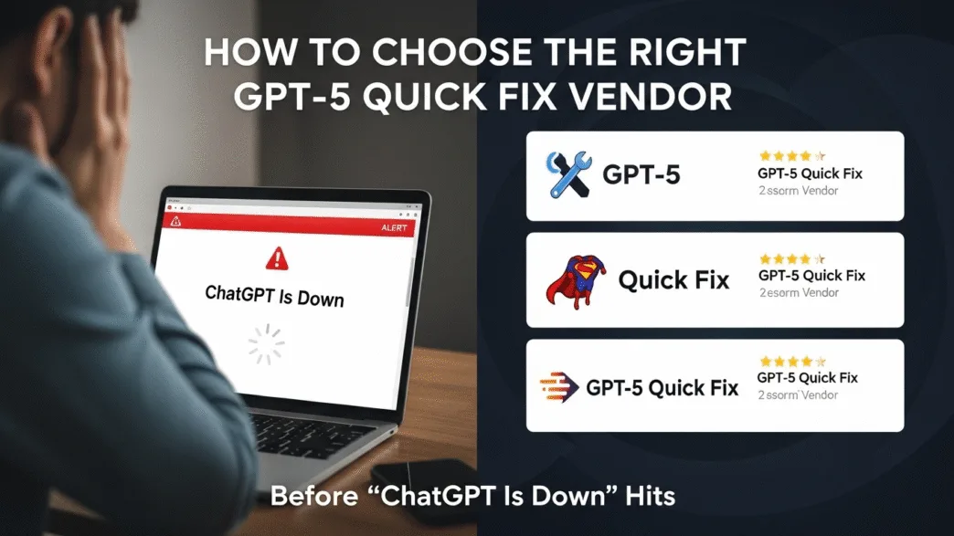 How to Choose the Right GPT-5 Quick Fix Vendor Before “ChatGPT Is Down” Hits How to Choose the Right GPT-5 Quick Fix Vendor Before “ChatGPT Is Down” Hits