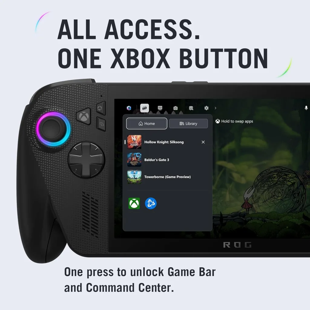 ROG Xbox Ally X performance analysis in applications